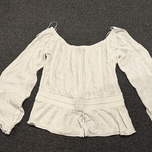 INC International Concepts Off-Shoulder White Blouse